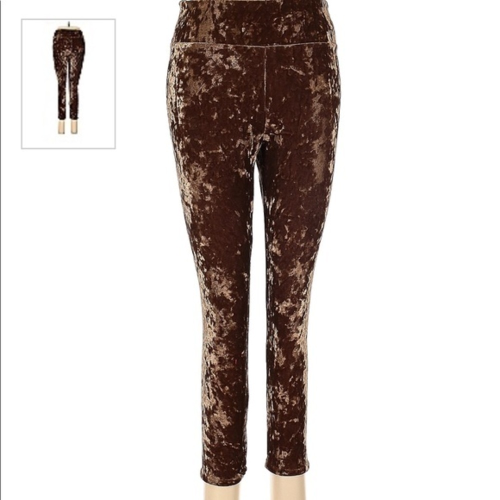 FOREVER 21 Brown Velour Legging Size M NWOT